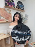 藍眼淚藝術掛畫正面作品照