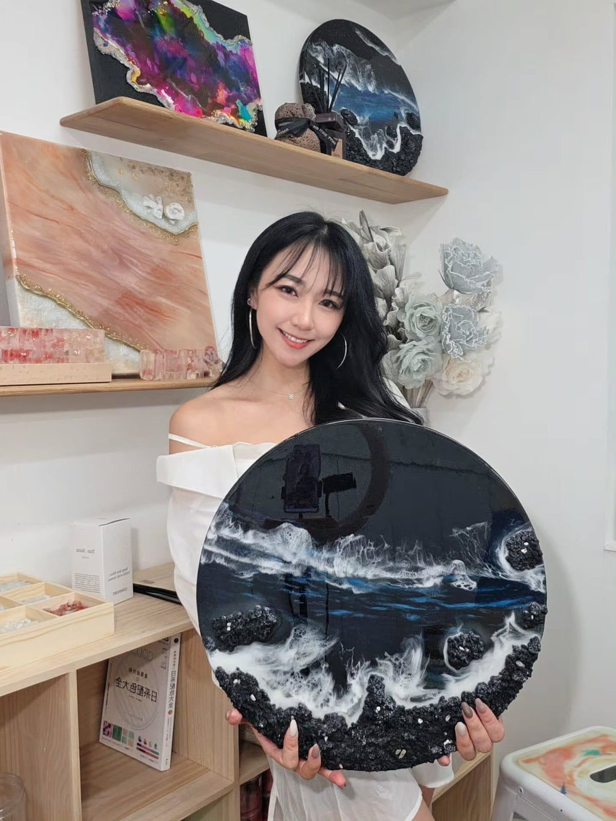藍眼淚藝術掛畫正面作品照